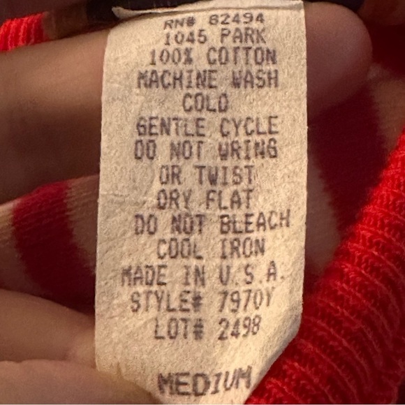 Ninon de Lenclos Vintage Deadstock Red White Striped Sweater Dress NWT Medium - Picture 9 of 9